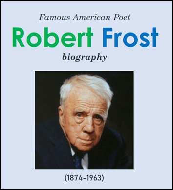 robert frost biography in 50 words